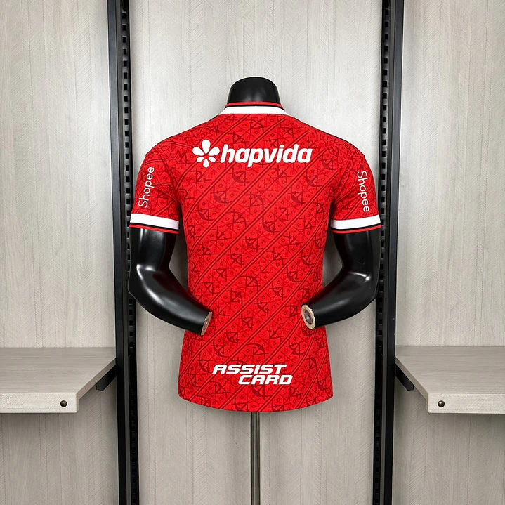 CAMISA FLAMENGO III 26/27 - Vermelha Estampada - Versão Jogador Slim Fit - Todos os Patrocínios 2