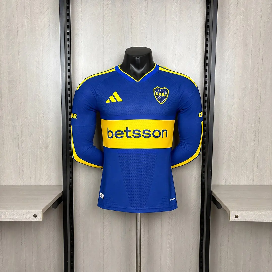 CAMISA BOCA JUNIORS 26/27 CASA - Azul e Amarela - Manga Longa - Versão Jogador Slim Fit 1