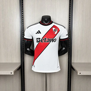 CAMISA RIVER PLATE 26/27 CASA - Branca com Faixa Vermelha - Versão Jogador Slim Fit