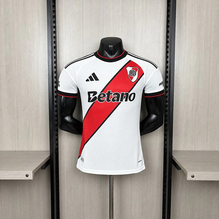 CAMISA RIVER PLATE 26/27 CASA - Branca com Faixa Vermelha - Versão Jogador Slim Fit 1