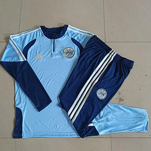 CONJUNTO DE TREINO AJAX 26/27 - MEIO ZÍPER - Azul Claro e Azul-Marinho