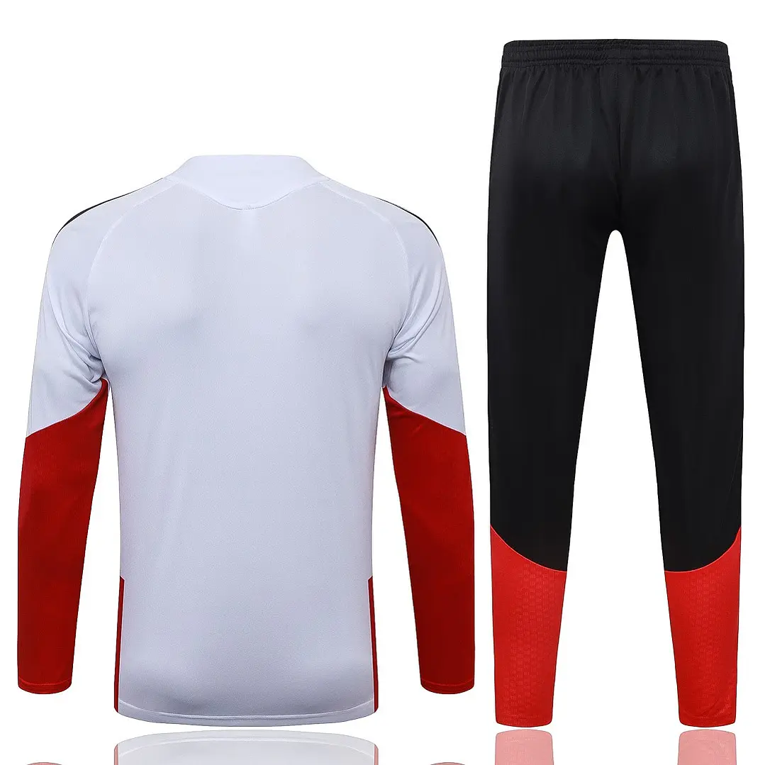 CONJUNTO DE TREINO RIVER PLATE 26/27 - MEIO ZÍPER - Branco, Preto e Vermelho 2