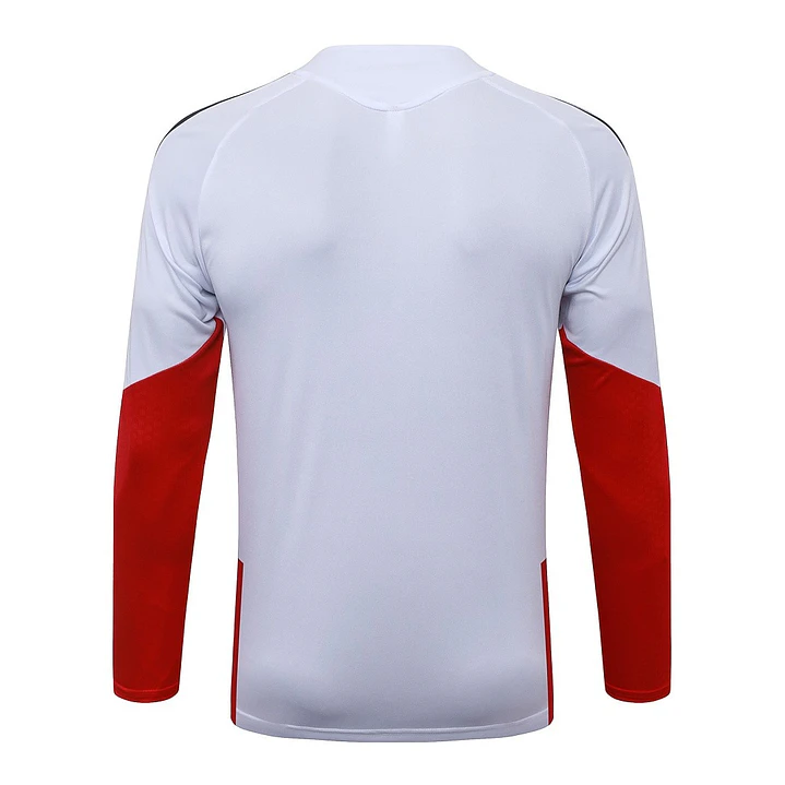 CONJUNTO DE TREINO RIVER PLATE 26/27 - MEIO ZÍPER - Branco, Preto e Vermelho 4