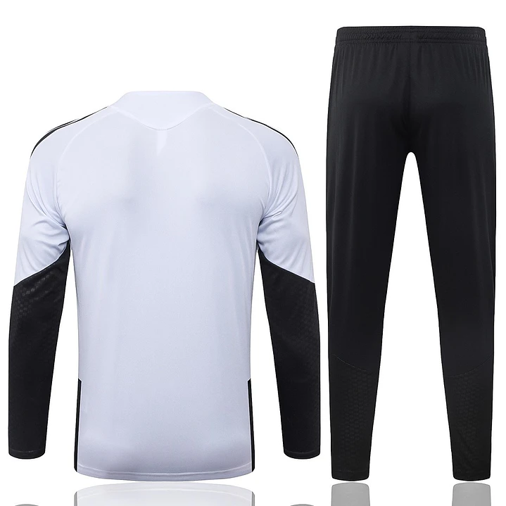 CONJUNTO DE TREINO LIVERPOOL 26/27 - MEIO ZÍPER - Branco e Preto 2