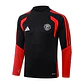 CONJUNTO DE TREINO MANCHESTER UNITED 26/27 - MEIO ZÍPER - Preto e Vermelho - Thumbnail 3