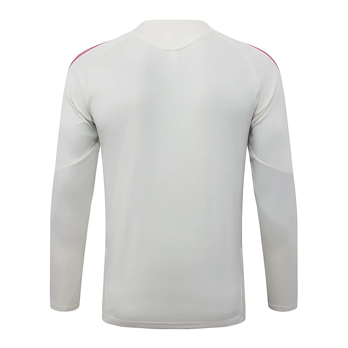 CONJUNTO DE TREINO REAL MADRID 26/27 - MEIO ZÍPER - Bege e Rosa 4