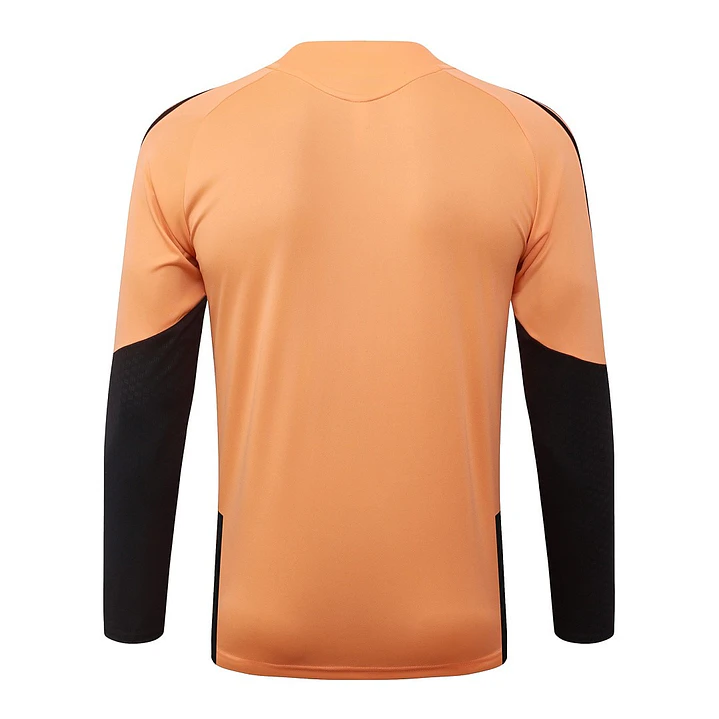 CONJUNTO DE TREINO ARSENAL 26/27 - MEIO ZÍPER - Laranja e Preto 4