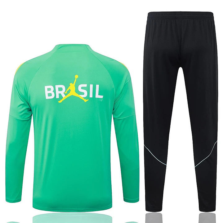 CONJUNTO DE TREINO SELEÇÃO BRASILEIRA 26/27 - MEIO ZÍPER - Verde Claro 2