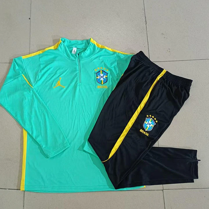 CONJUNTO DE TREINO SELEÇÃO BRASILEIRA 26/27 - MEIO ZÍPER - Verde Claro 5