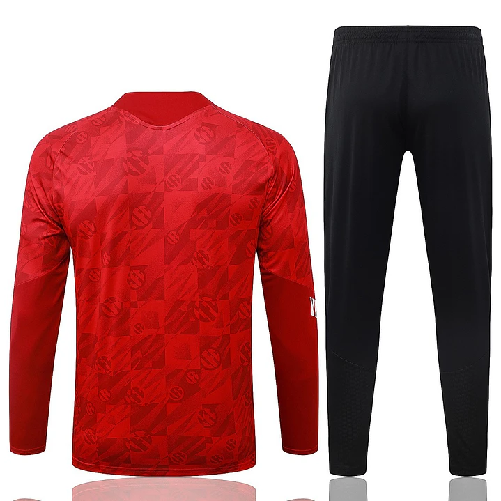 CONJUNTO DE TREINO LIVERPOOL 26/27 - MEIO ZÍPER - Vermelho Estampado 2