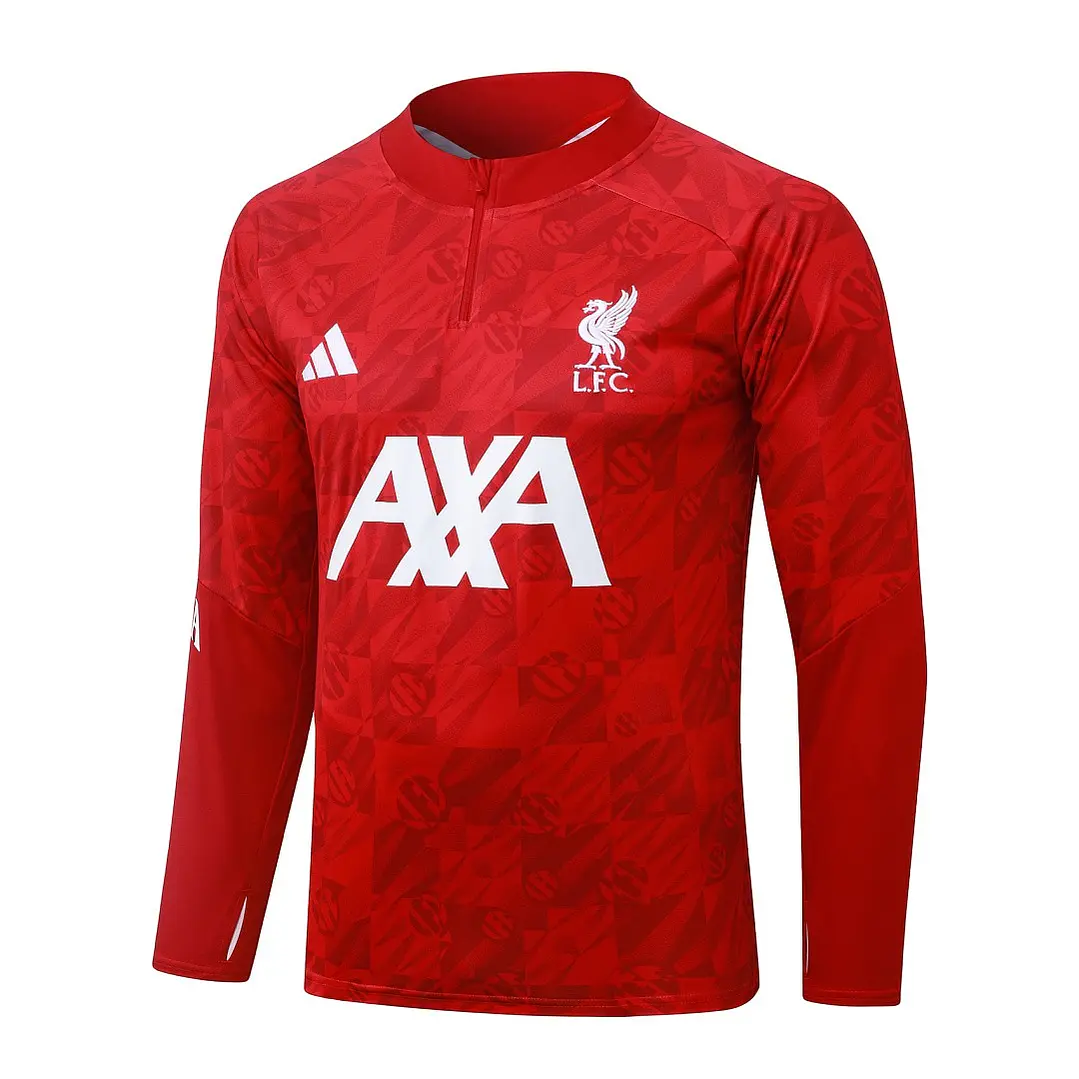 CONJUNTO DE TREINO LIVERPOOL 26/27 - MEIO ZÍPER - Vermelho Estampado 3