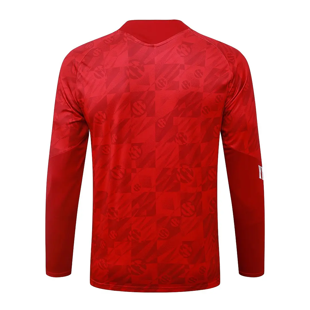CONJUNTO DE TREINO LIVERPOOL 26/27 - MEIO ZÍPER - Vermelho Estampado 4