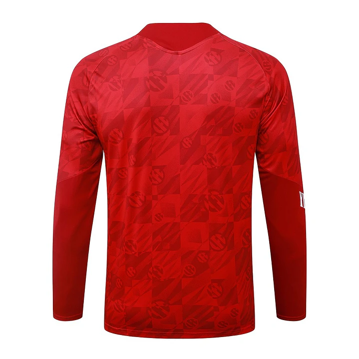 CONJUNTO DE TREINO LIVERPOOL 26/27 - MEIO ZÍPER - Vermelho Estampado 4