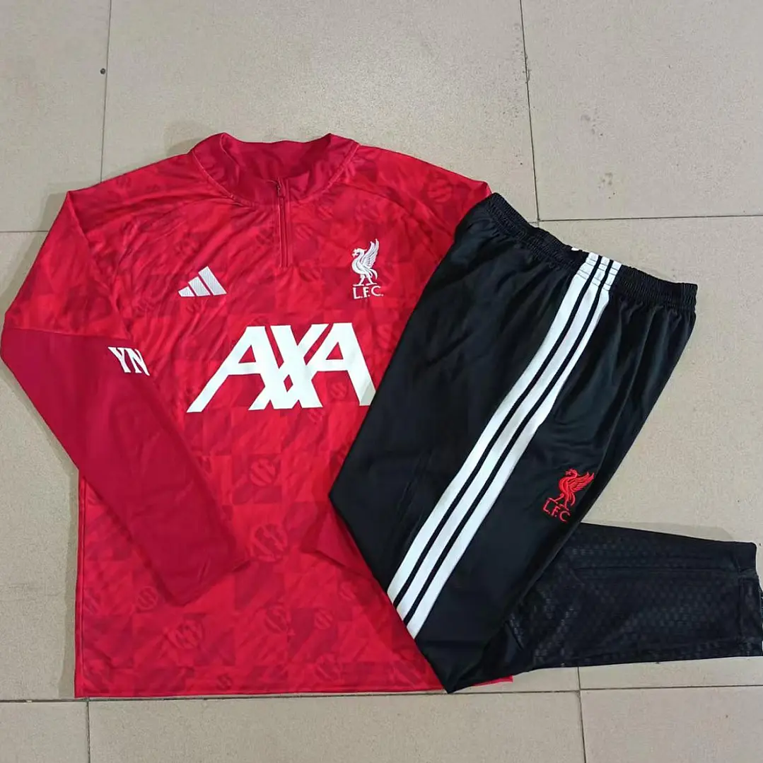 CONJUNTO DE TREINO LIVERPOOL 26/27 - MEIO ZÍPER - Vermelho Estampado 5