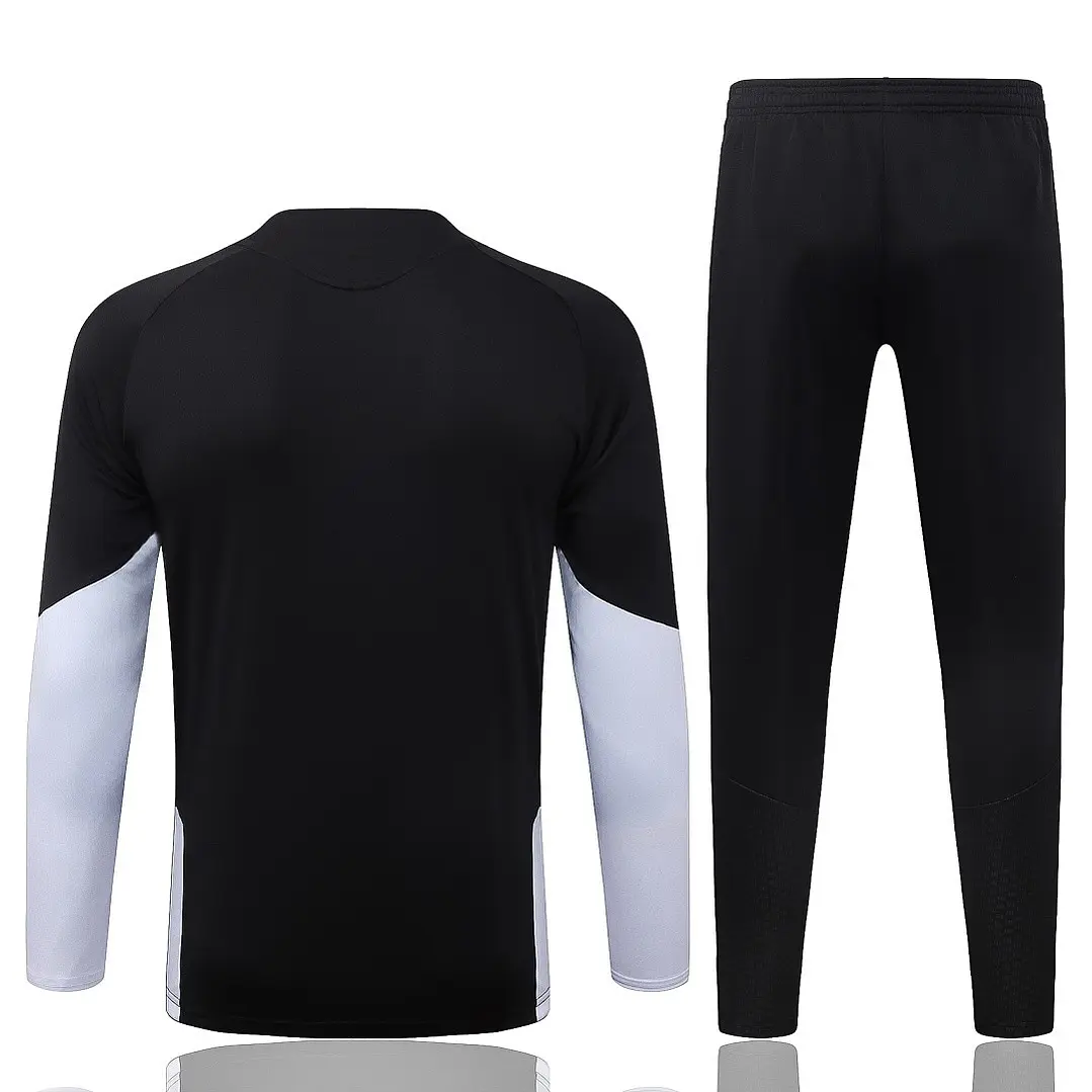 CONJUNTO DE TREINO LIVERPOOL 26/27 - MEIO ZÍPER - Preto e Branco 2