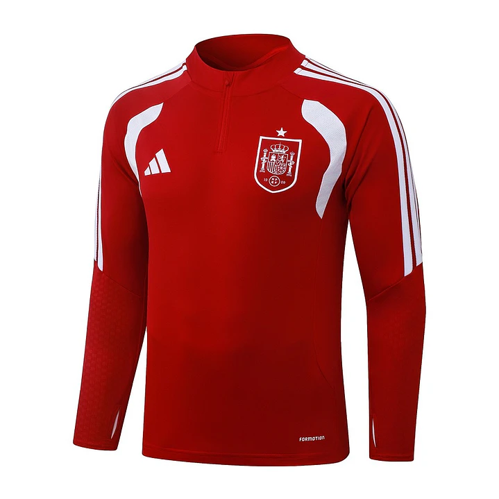 CONJUNTO DE TREINO ESPANHA 26/27 - MEIO ZÍPER - Vermelho 3