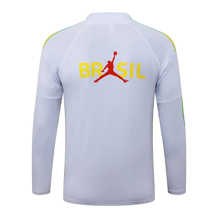 CONJUNTO DE TREINO SELEÇÃO BRASILEIRA 26/27 - MEIO ZÍPER - Branco 4