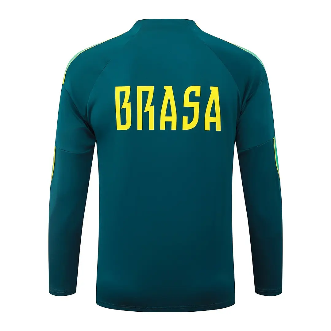 CONJUNTO DE TREINO SELEÇÃO BRASILEIRA 26/27 - MEIO ZÍPER - Verde Escuro 4