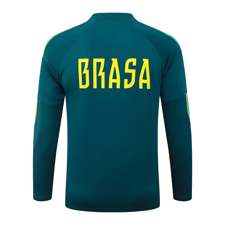 CONJUNTO DE TREINO SELEÇÃO BRASILEIRA 26/27 - MEIO ZÍPER - Verde Escuro 4