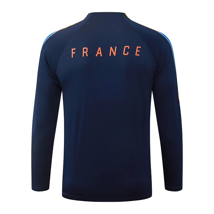 CONJUNTO DE TREINO FRANÇA 26/27 - MEIO ZÍPER - Azul-Marinho 4