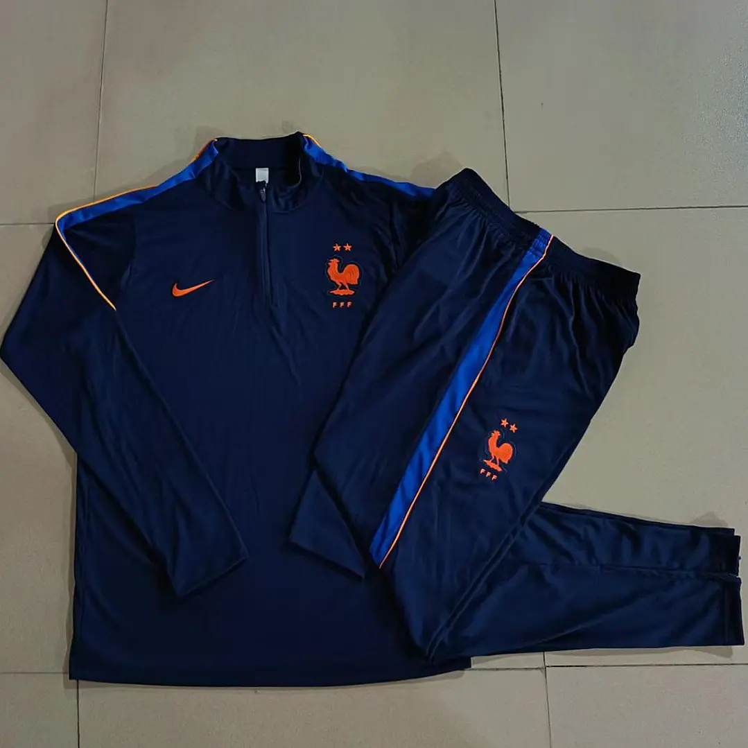 CONJUNTO DE TREINO FRANÇA 26/27 - MEIO ZÍPER - Azul-Marinho 5