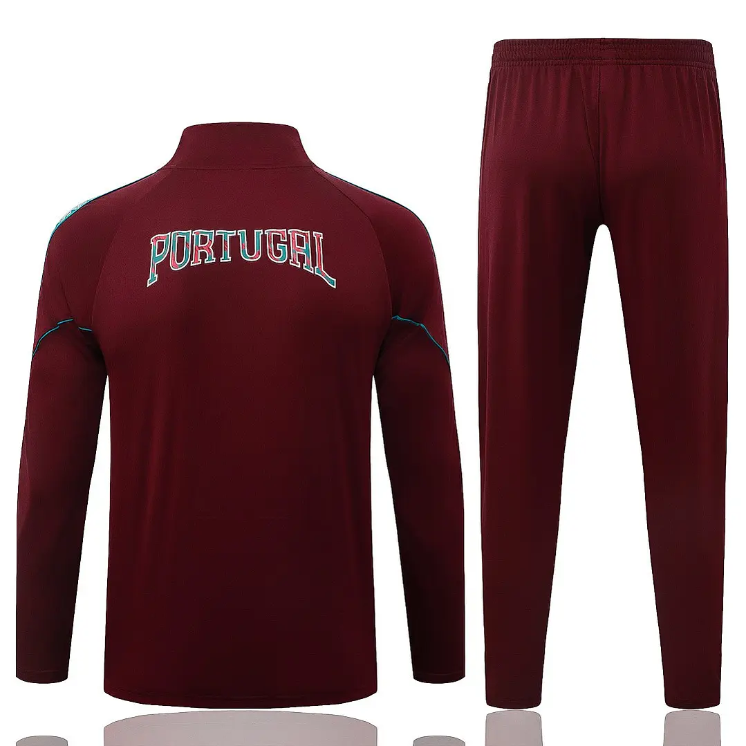 CONJUNTO DE TREINO PORTUGAL 26/27 - MEIO ZÍPER - Grená 2