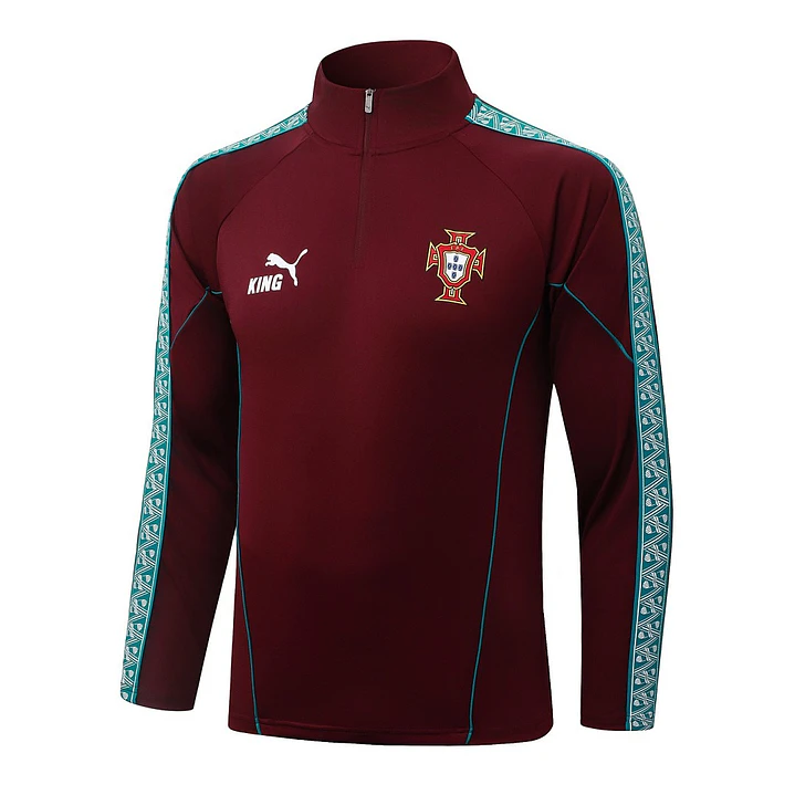 CONJUNTO DE TREINO PORTUGAL 26/27 - MEIO ZÍPER - Grená 3