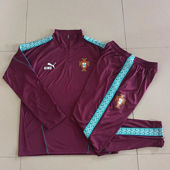CONJUNTO DE TREINO PORTUGAL 26/27 - MEIO ZÍPER - Grená 5
