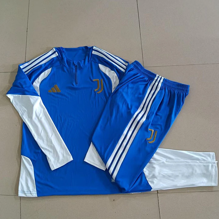 CONJUNTO DE TREINO JUVENTUS 26/27 - MEIO ZÍPER - Azul e Branco 5