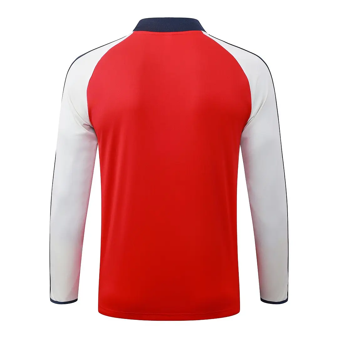 CONJUNTO DE TREINO ARSENAL 26/27 - MEIO ZÍPER - Vermelho e Bege Retrô 4