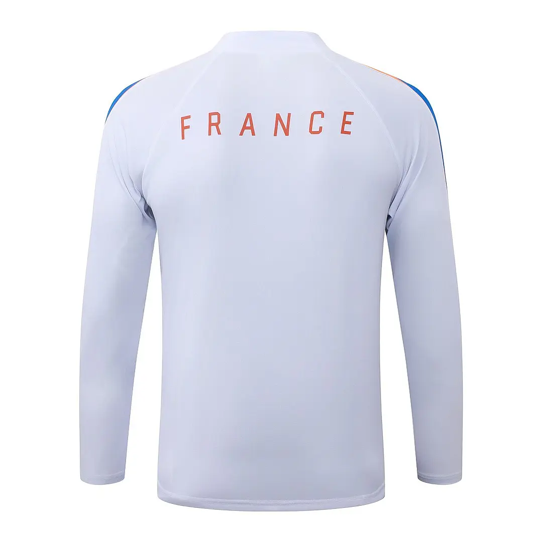 CONJUNTO DE TREINO FRANÇA 26/27 - MEIO ZÍPER - Branco 4