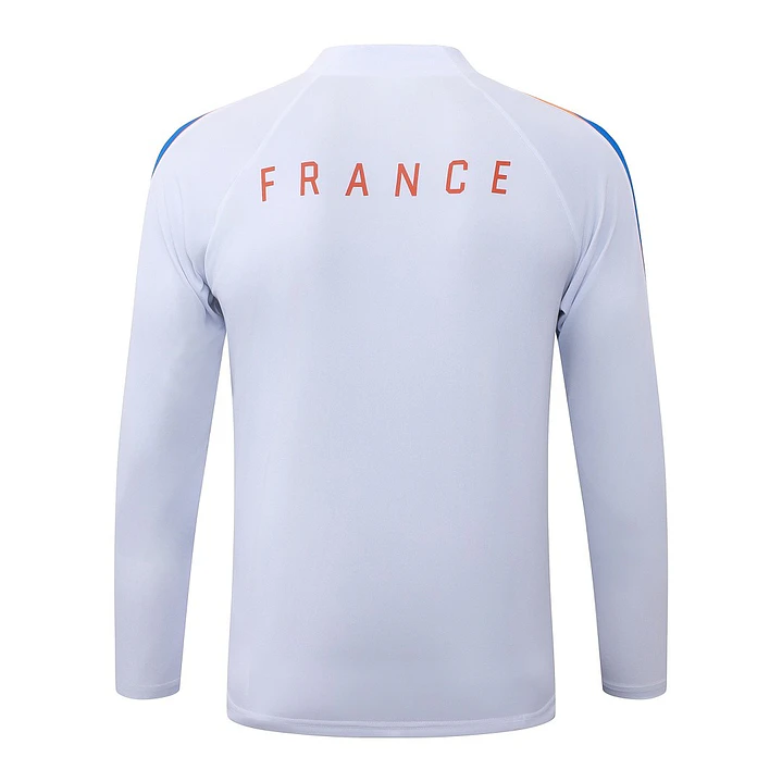 CONJUNTO DE TREINO FRANÇA 26/27 - MEIO ZÍPER - Branco 4