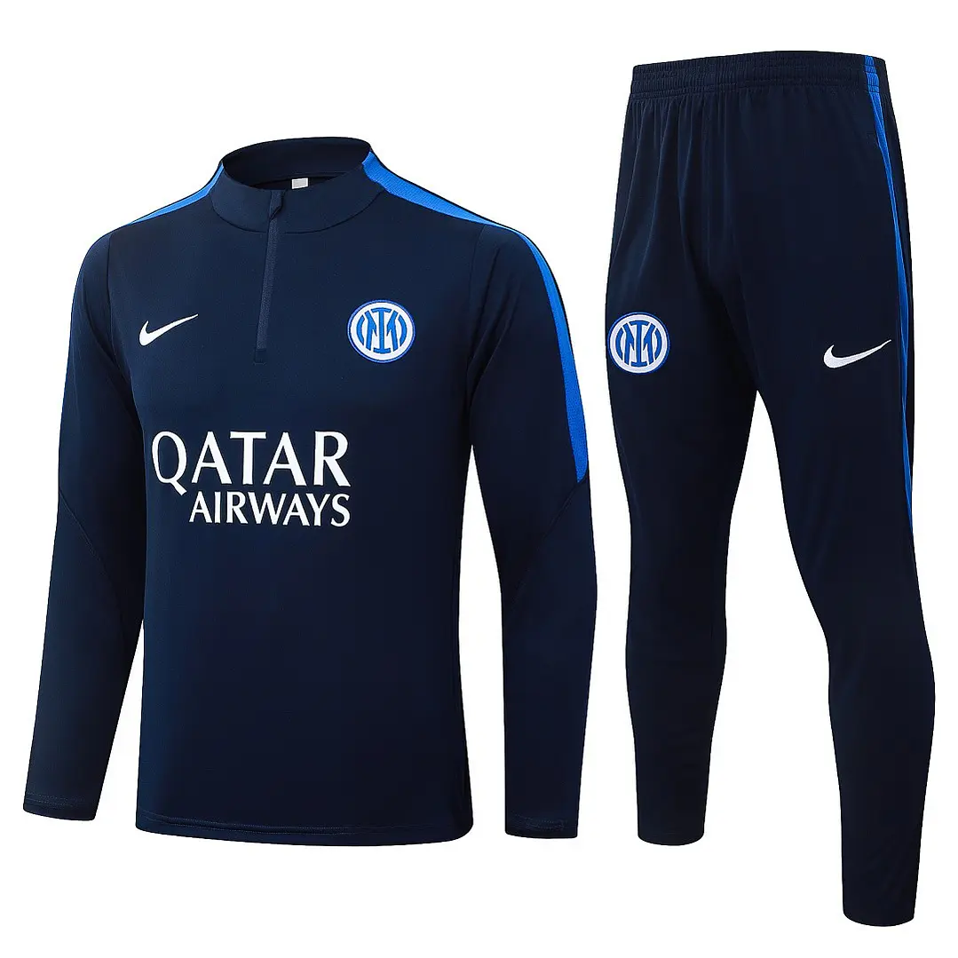 CONJUNTO DE TREINO INTER DE MILÃO 26/27 - MEIO ZÍPER - Azul-Marinho 1