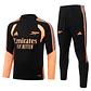 CONJUNTO DE TREINO ARSENAL 26/27 - MEIO ZÍPER - Preto e Laranja - Thumbnail 1
