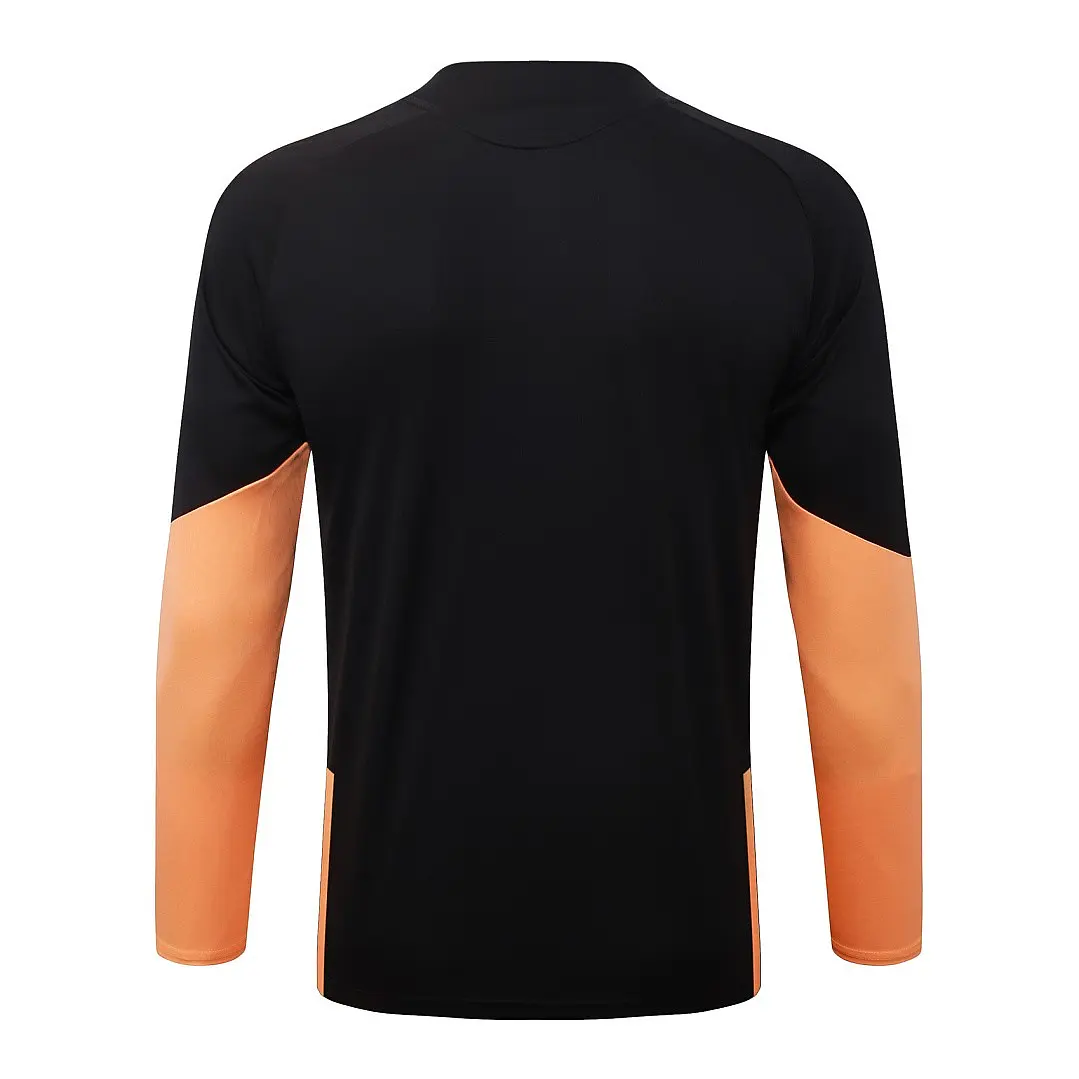 CONJUNTO DE TREINO ARSENAL 26/27 - MEIO ZÍPER - Preto e Laranja 4