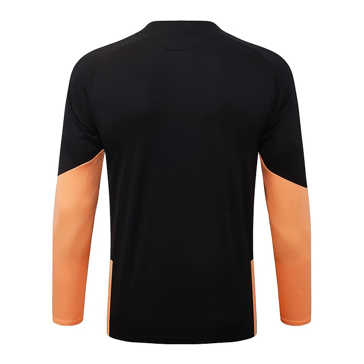 CONJUNTO DE TREINO ARSENAL 26/27 - MEIO ZÍPER - Preto e Laranja 4