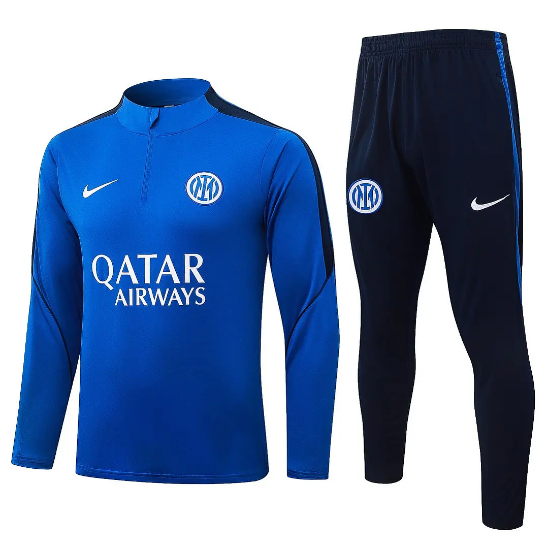 CONJUNTO DE TREINO INTER DE MILÃO 26/27 - MEIO ZÍPER - Azul Royal 1