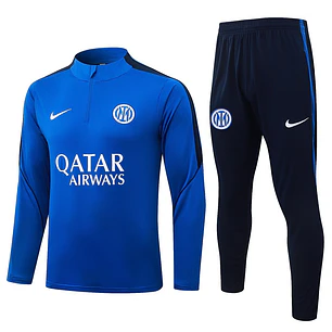 CONJUNTO DE TREINO INTER DE MILÃO 26/27 - MEIO ZÍPER - Azul Royal