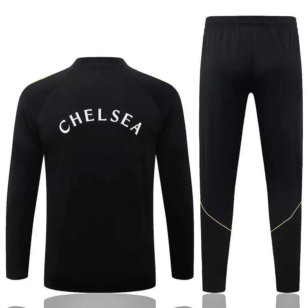 CONJUNTO DE TREINO CHELSEA 26/27 - MEIO ZÍPER - Preto 2
