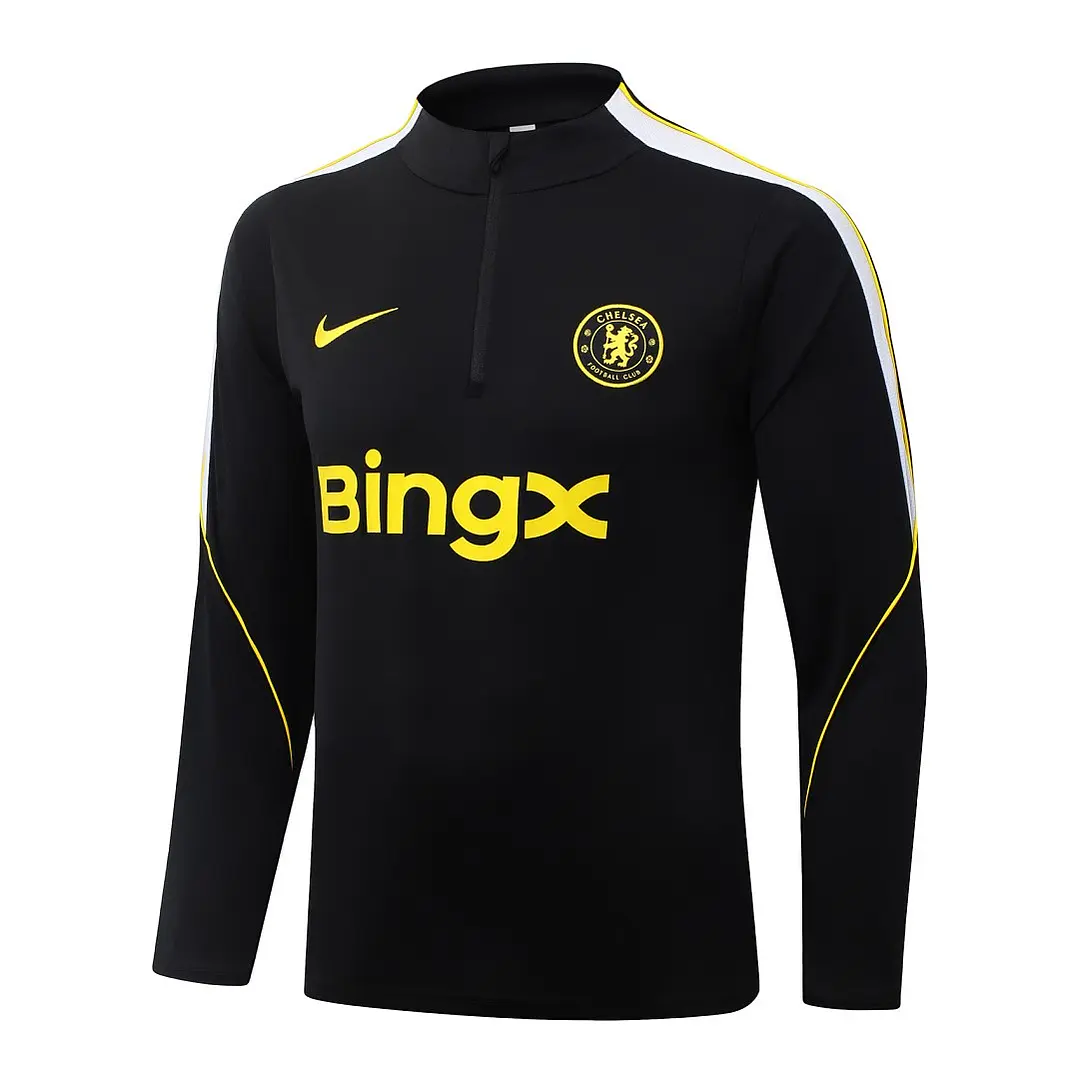 CONJUNTO DE TREINO CHELSEA 26/27 - MEIO ZÍPER - Preto 3