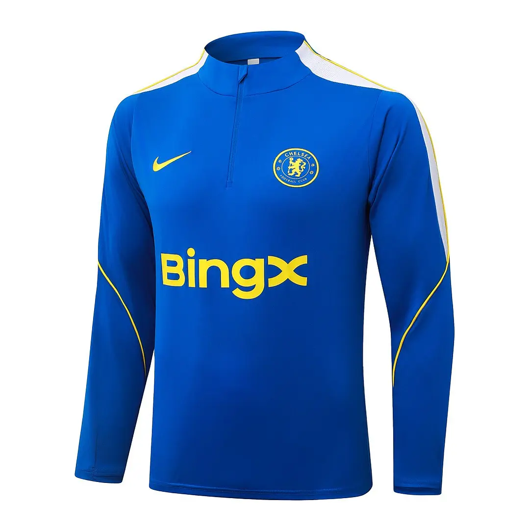 CONJUNTO DE TREINO CHELSEA 26/27 - MEIO ZÍPER - Azul Royal 3