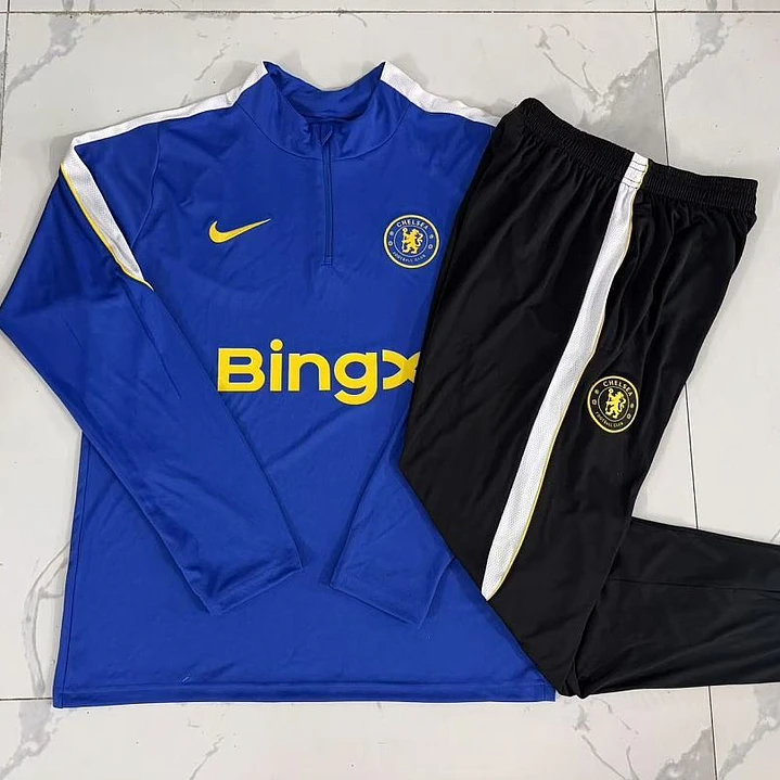 CONJUNTO DE TREINO CHELSEA 26/27 - MEIO ZÍPER - Azul Royal 5