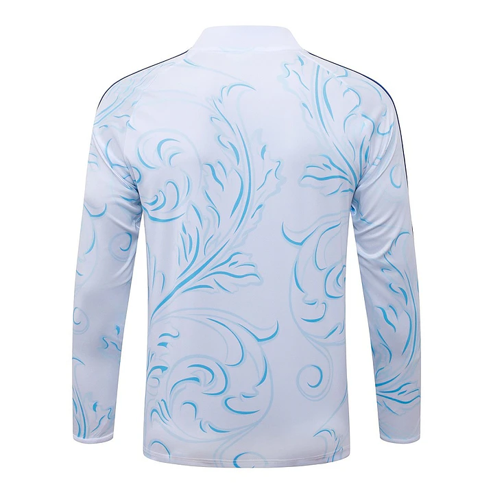 CONJUNTO DE TREINO ARGENTINA 26/27 - MEIO ZÍPER - Branco Estampado Retrô 4