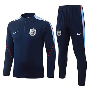 CONJUNTO DE TREINO INGLATERRA 26/27 - MEIO ZÍPER - Azul-Marinho