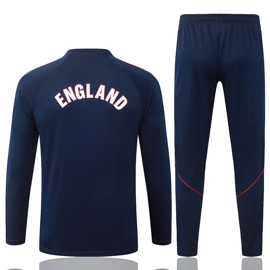 CONJUNTO DE TREINO INGLATERRA 26/27 - MEIO ZÍPER - Azul-Marinho 2