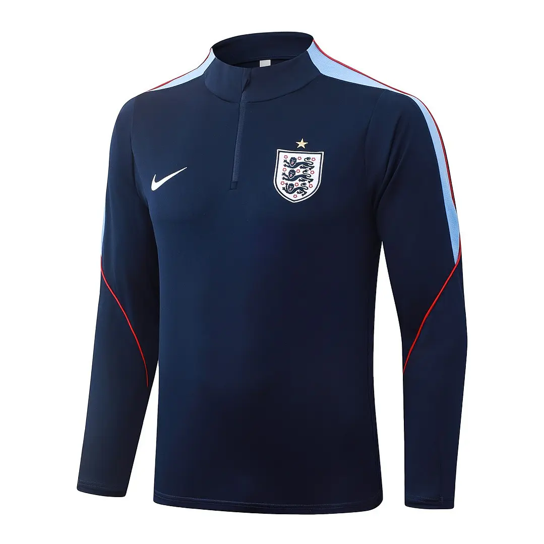 CONJUNTO DE TREINO INGLATERRA 26/27 - MEIO ZÍPER - Azul-Marinho 3