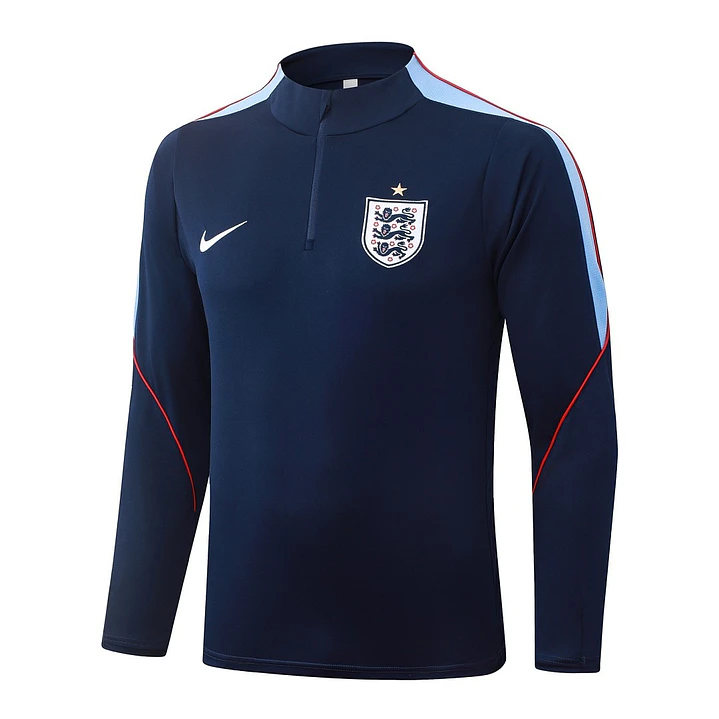 CONJUNTO DE TREINO INGLATERRA 26/27 - MEIO ZÍPER - Azul-Marinho 3