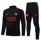 CONJUNTO DE TREINO PSG 26/27 - MEIO ZÍPER - Preto e Vermelho - Thumbnail 1