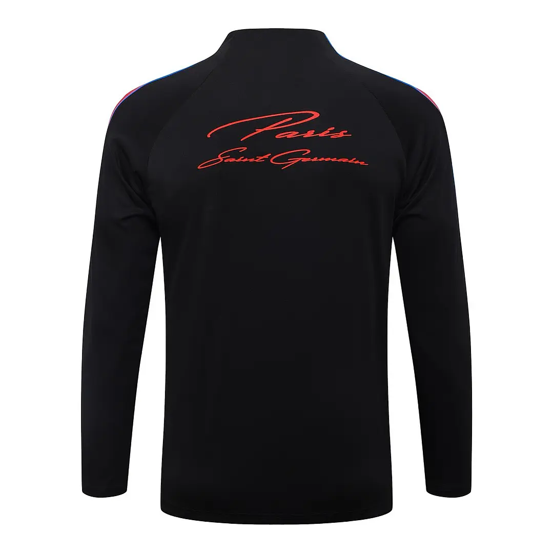 CONJUNTO DE TREINO PSG 26/27 - MEIO ZÍPER - Preto e Vermelho 4