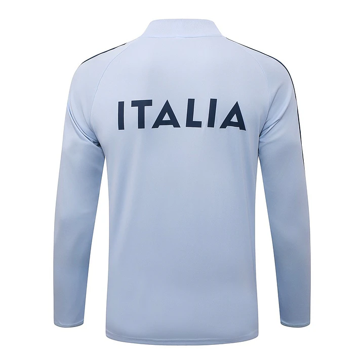 CONJUNTO DE TREINO ITÁLIA 26/27 - MEIO ZÍPER - Azul Claro Retrô 4